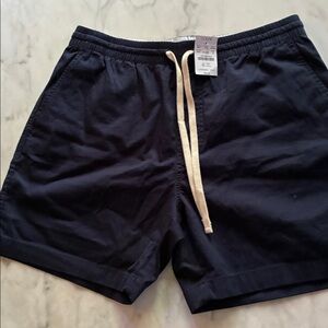 J. Crew Dark Blue Shorts with Cream Drawstring